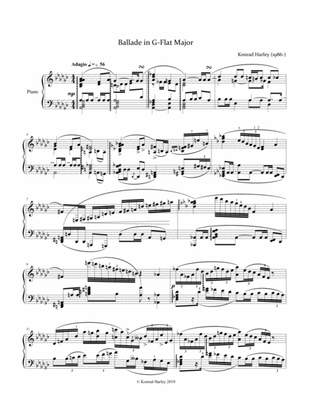 Ballade In G Flat Major Sheet Music