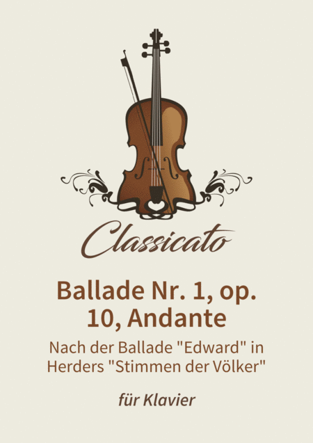 Free Sheet Music Ballade No 1 Op 10 Andante