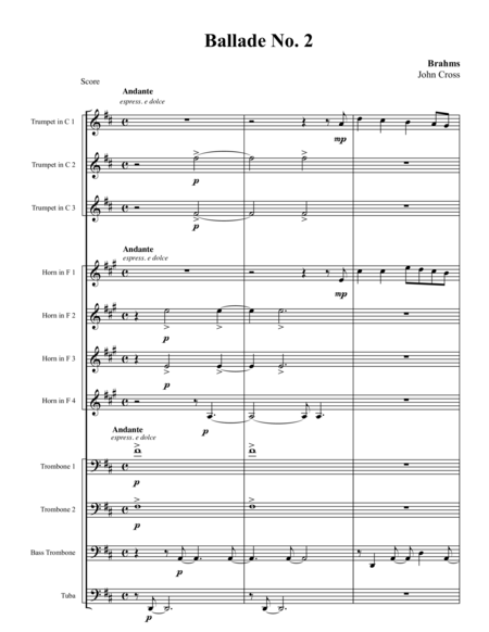 Free Sheet Music Ballade No 2