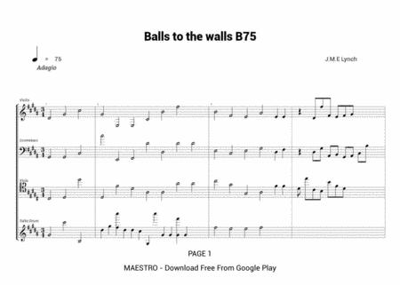 Free Sheet Music Balls To The Walls B75