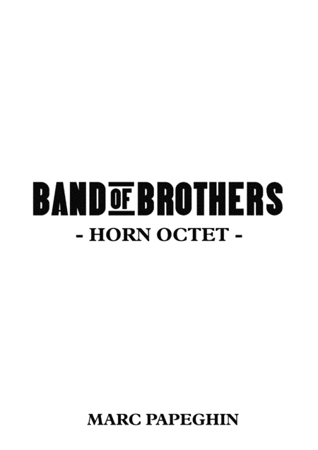 Band Of Brothers French Horn Octet Sheet Music