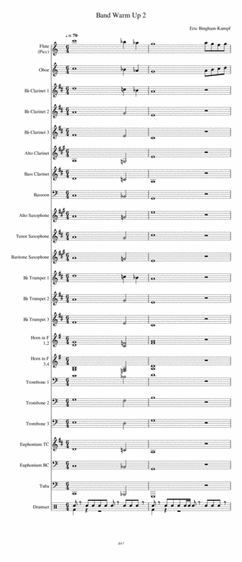 Band Warm Up 2 Sheet Music