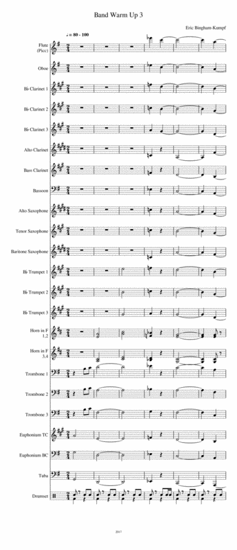 Band Warm Up 3 Sheet Music