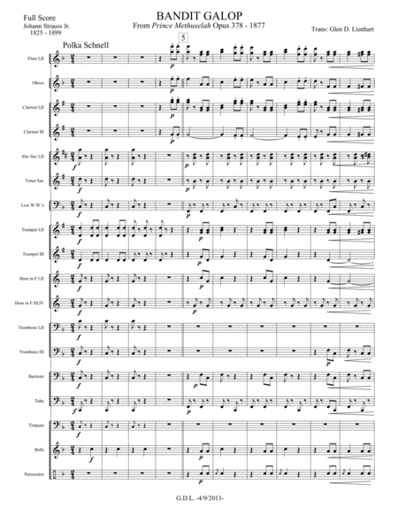 Free Sheet Music Bandit Galop