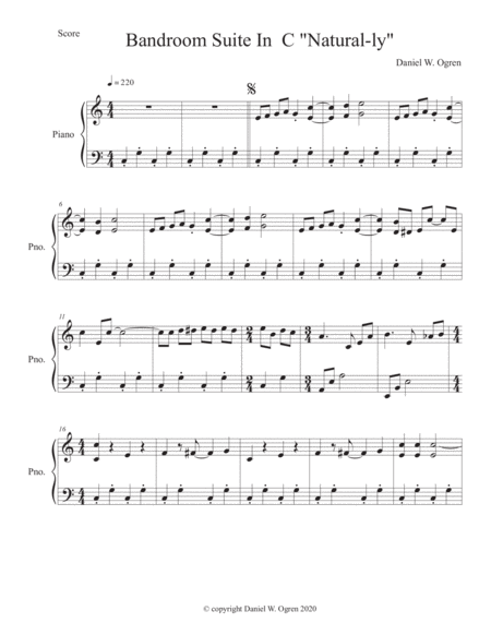 Free Sheet Music Bandroom Suite In C Natural Ly