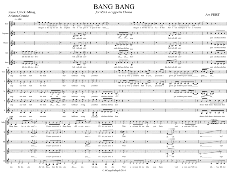 Free Sheet Music Bang Bang A Cappella Ssaa