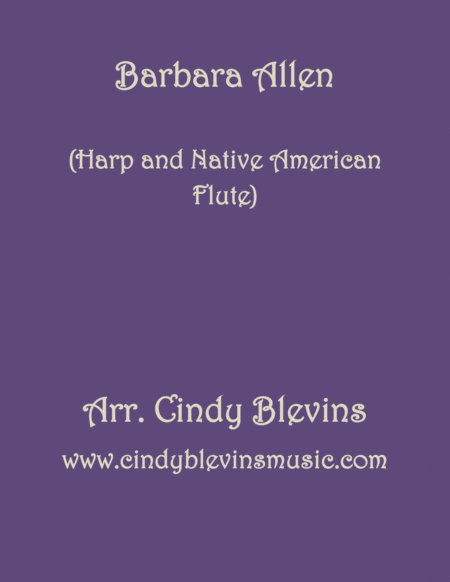Barbara Allen Arranged For Harp And Native American Flute From My Book Harp And Native American Flute 14 Folk Songs Sheet Music
