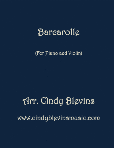 Free Sheet Music Barcarolle Arranged For Piano And Violin