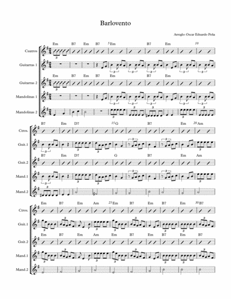 Barlovento Sheet Music