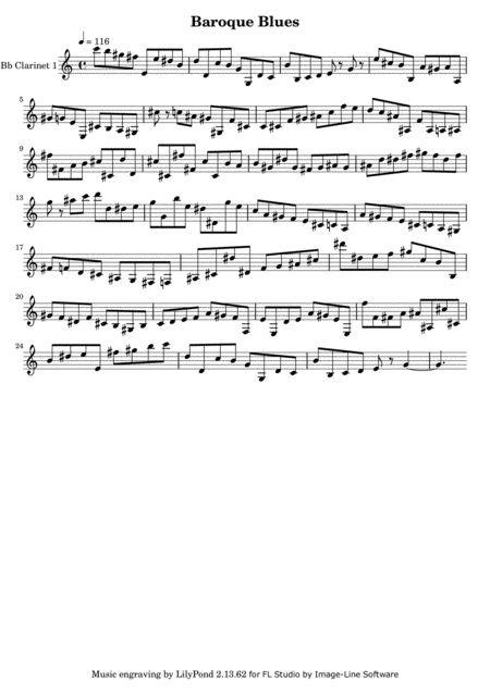 Free Sheet Music Baroque Blues