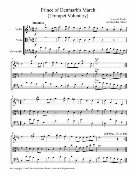 Free Sheet Music Baroque Wedding Collection For String Trio Volume 1