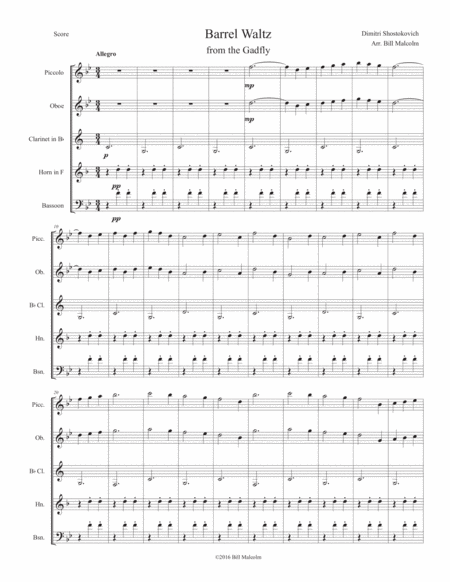 Barrel Organ Waltz Sheet Music