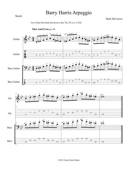 Barry Harris Arpeggio Sheet Music