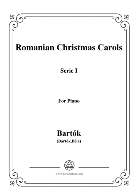 Free Sheet Music Bartk Romanian Christmas Carols Sz 57 Serie I For Piano