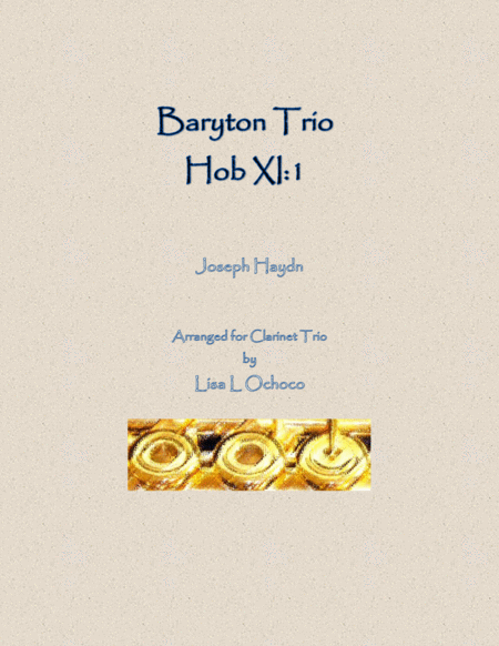 Baryton Trio Hob Xi 1 For Clarinet Trio Sheet Music