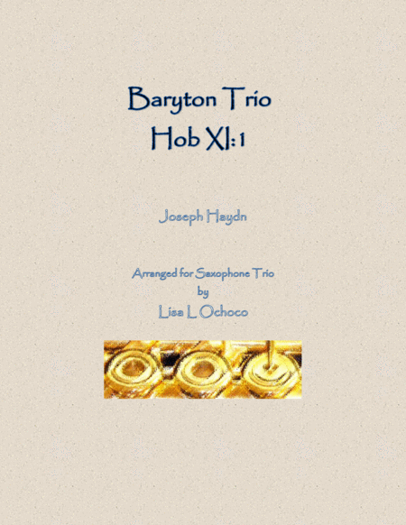 Baryton Trio Hob Xi 1 For Saxophone Trio Sheet Music