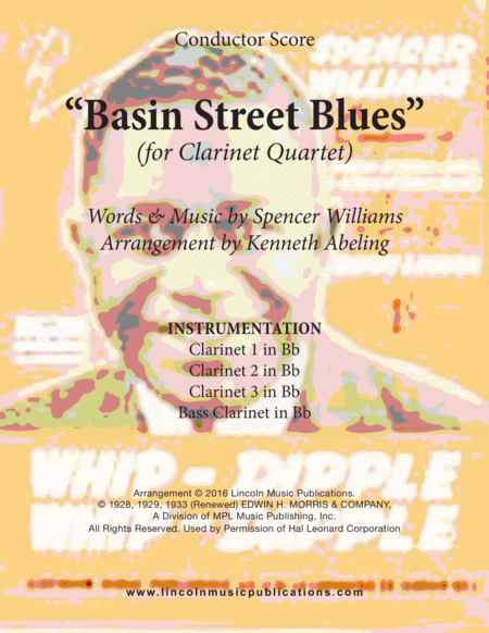 Free Sheet Music Basin Street Blues For Clarinet Quartet