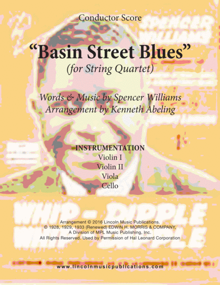 Basin Street Blues For String Quartet Sheet Music