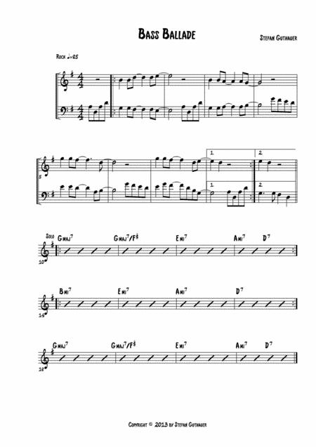 Free Sheet Music Bass Ballade