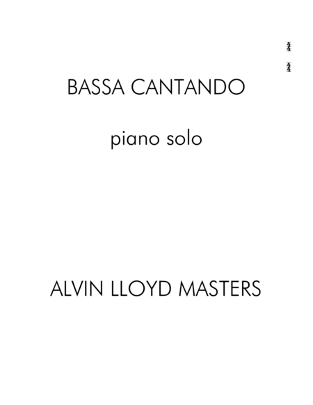 Free Sheet Music Bassa Con Cantando