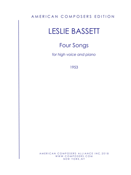 Bassett Four Songs Sheet Music