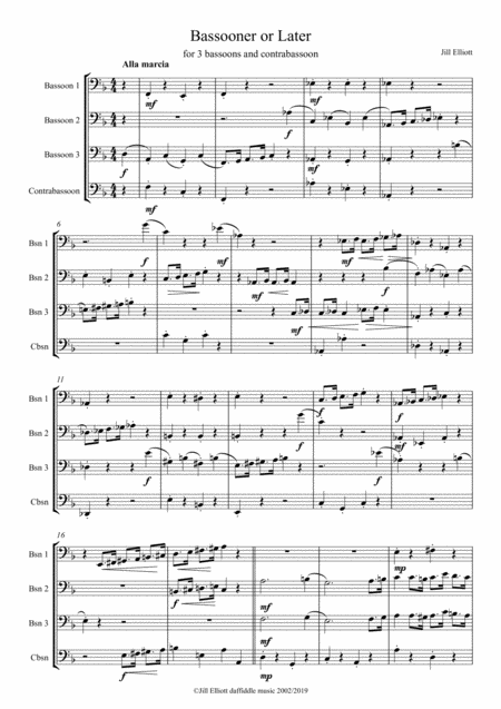 Bassooner Or Later Sheet Music