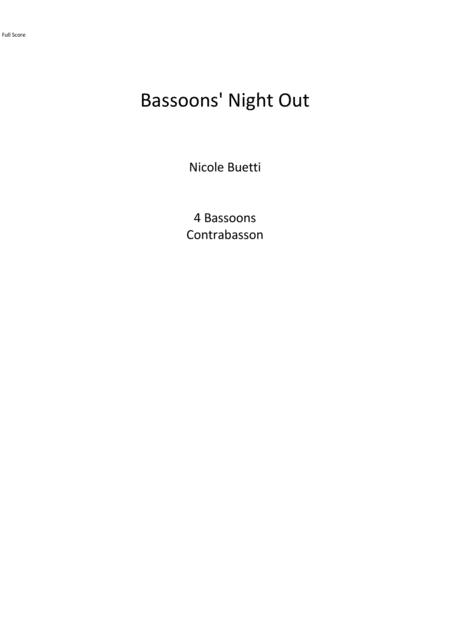 Bassoons Night Out Sheet Music