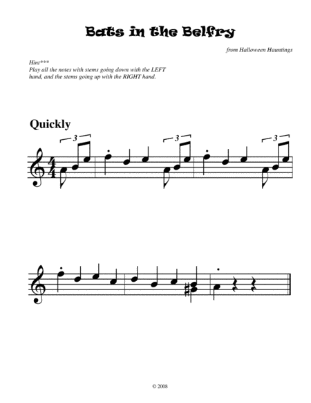 Bats In The Belfry Sheet Music