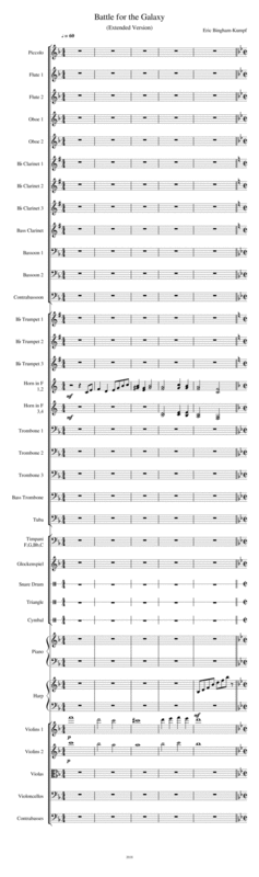 Battle For The Galaxy Extended Version Sheet Music