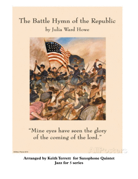 Battle Hymn Of The Republic For Saxophone Quintet Sheet Music