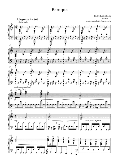 Batuque Sheet Music