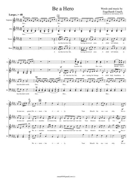 Be A Hero Sheet Music