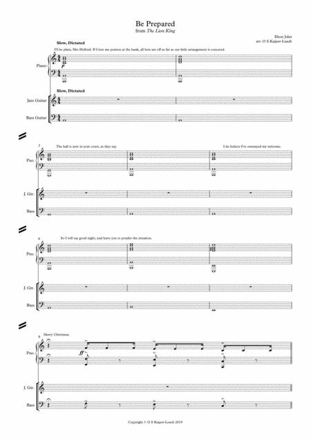 Be Prepared From The Lion King Sheet Music