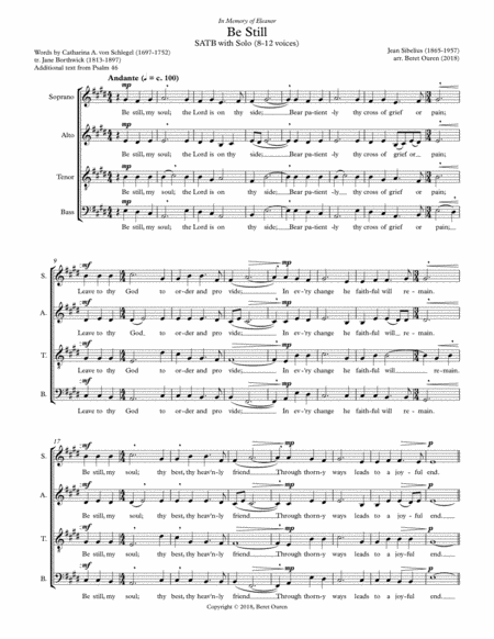 Be Still Satb Sheet Music