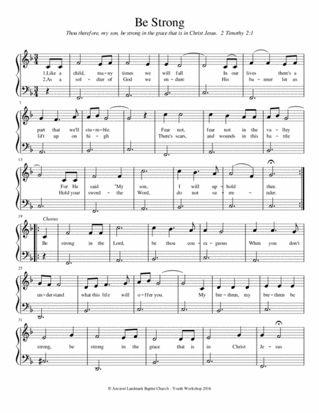 Be Strong Sheet Music