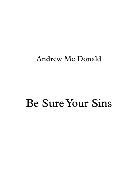 Be Sure Your Sins Sheet Music