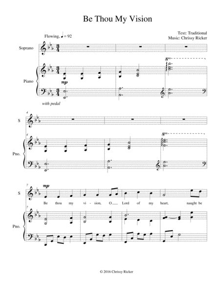 Be Thou My Vision Contemporary Setting For Voice And Piano Sheet Music