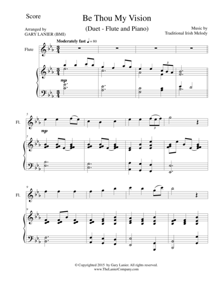 Be Thou My Vision Duet Flute And Piano Score And Parts Sheet Music