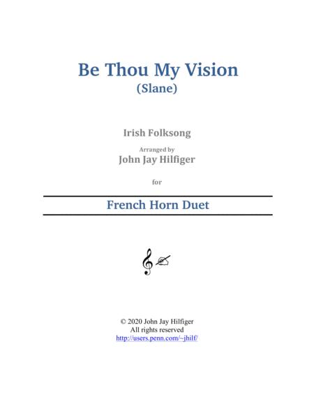 Free Sheet Music Be Thou My Vision For French Horn Duet