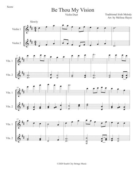Be Thou My Vision For Two Violins Sheet Music