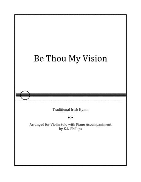 Be Thou My Vision Violin Solo With Piano Accompaniment Sheet Music