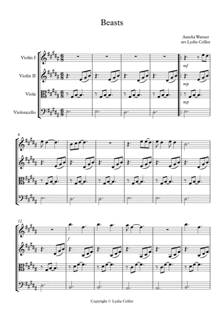 Beasts Sheet Music