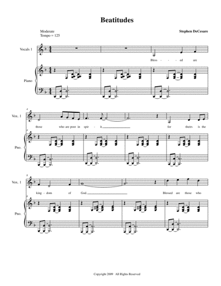 Free Sheet Music Beatitudes