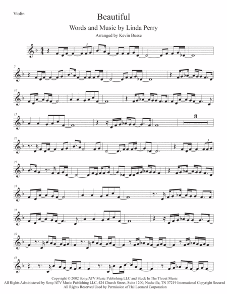 Beautiful Violin Sheet Music