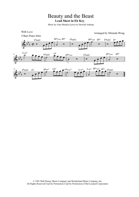 Beauty And The Beast Flute Piano And Cello 2017 Fantastic Version Sheet Music