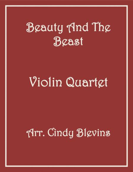 Beauty And The Beast For Violin Quartet Sheet Music