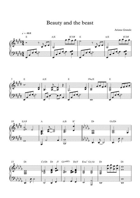 Beauty And The Beast Piano Sheet Music For Both Hands Sheet Music