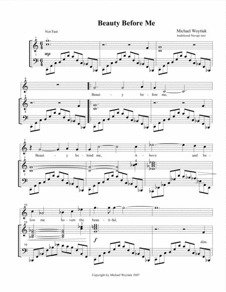 Free Sheet Music Beauty Before Me