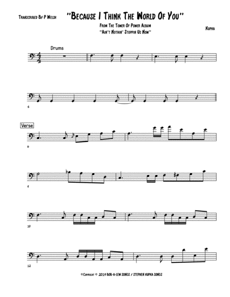 Because I Think The World Of You Sheet Music