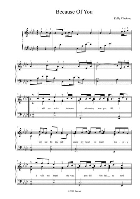 Because Of You Sheet Music